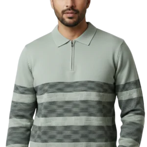 Cotton Collar Green T-shirt
