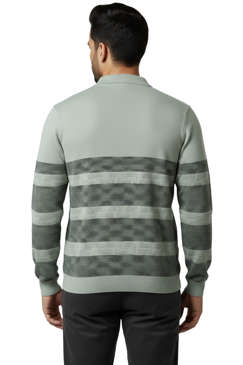 Cotton Collar Green T-shirt