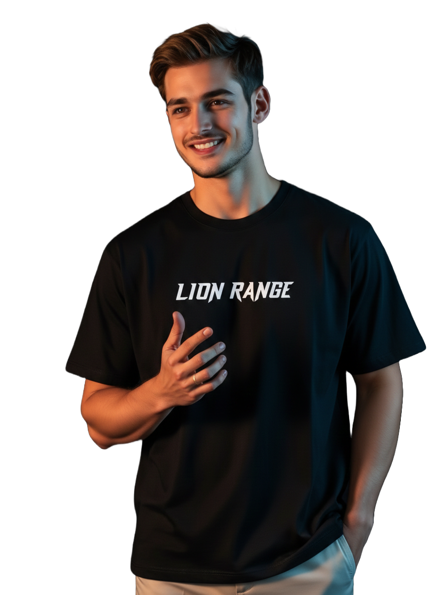 Cotton Over Size Black T-shirt