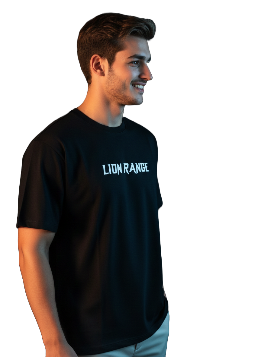 Cotton Over Size Black T-shirt